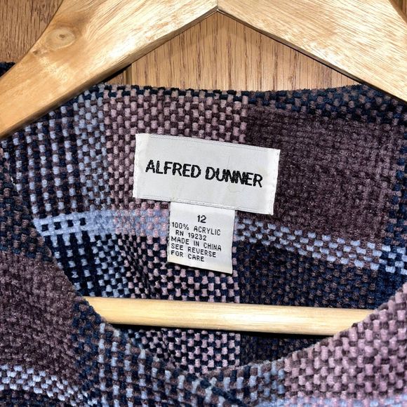 Alfred Dunner Women's 12 Vintage Gorgeous Blazer Jacket Texture Purple Blue - Picture 2 of 7